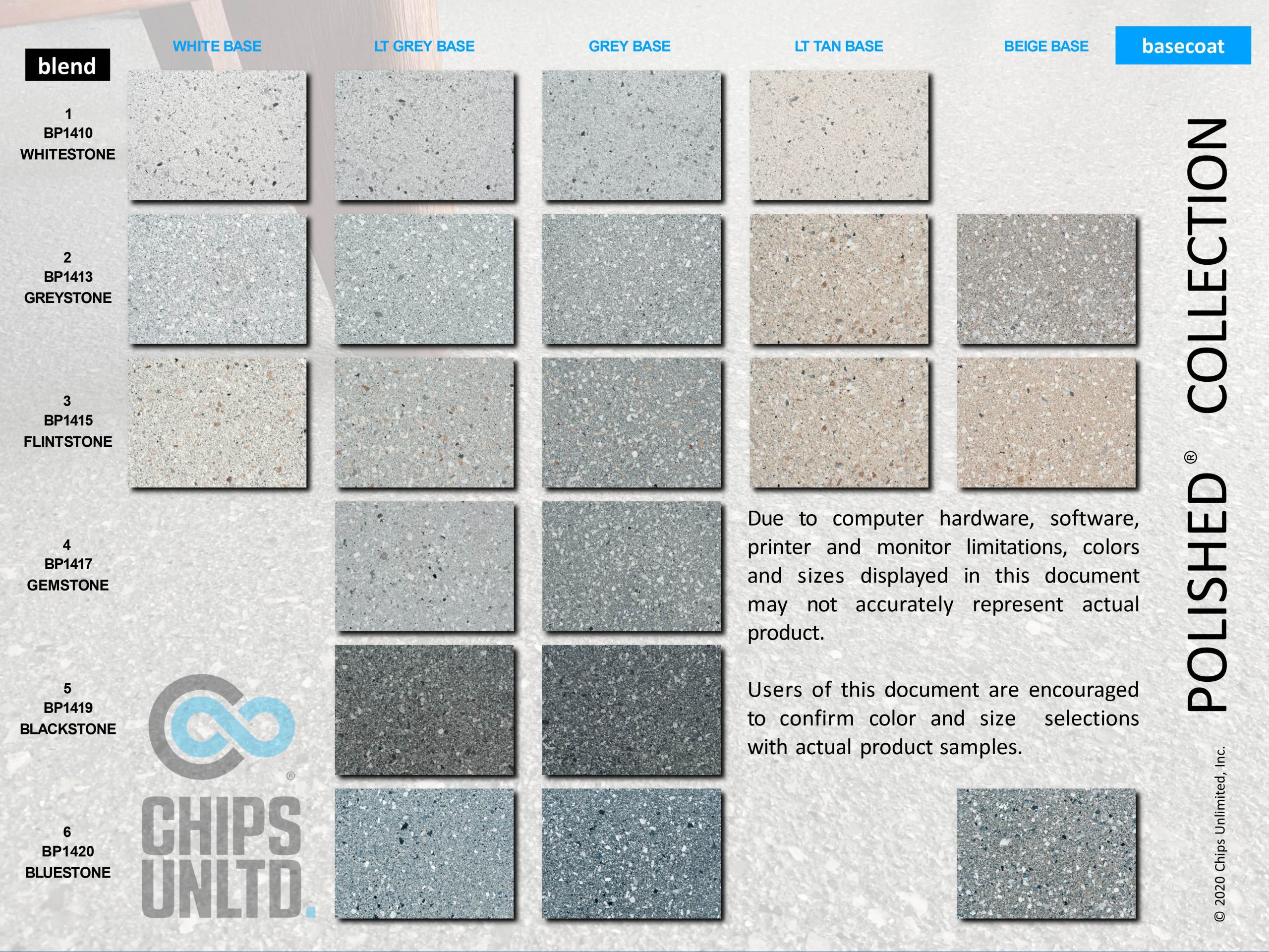 Polished Collection color chips